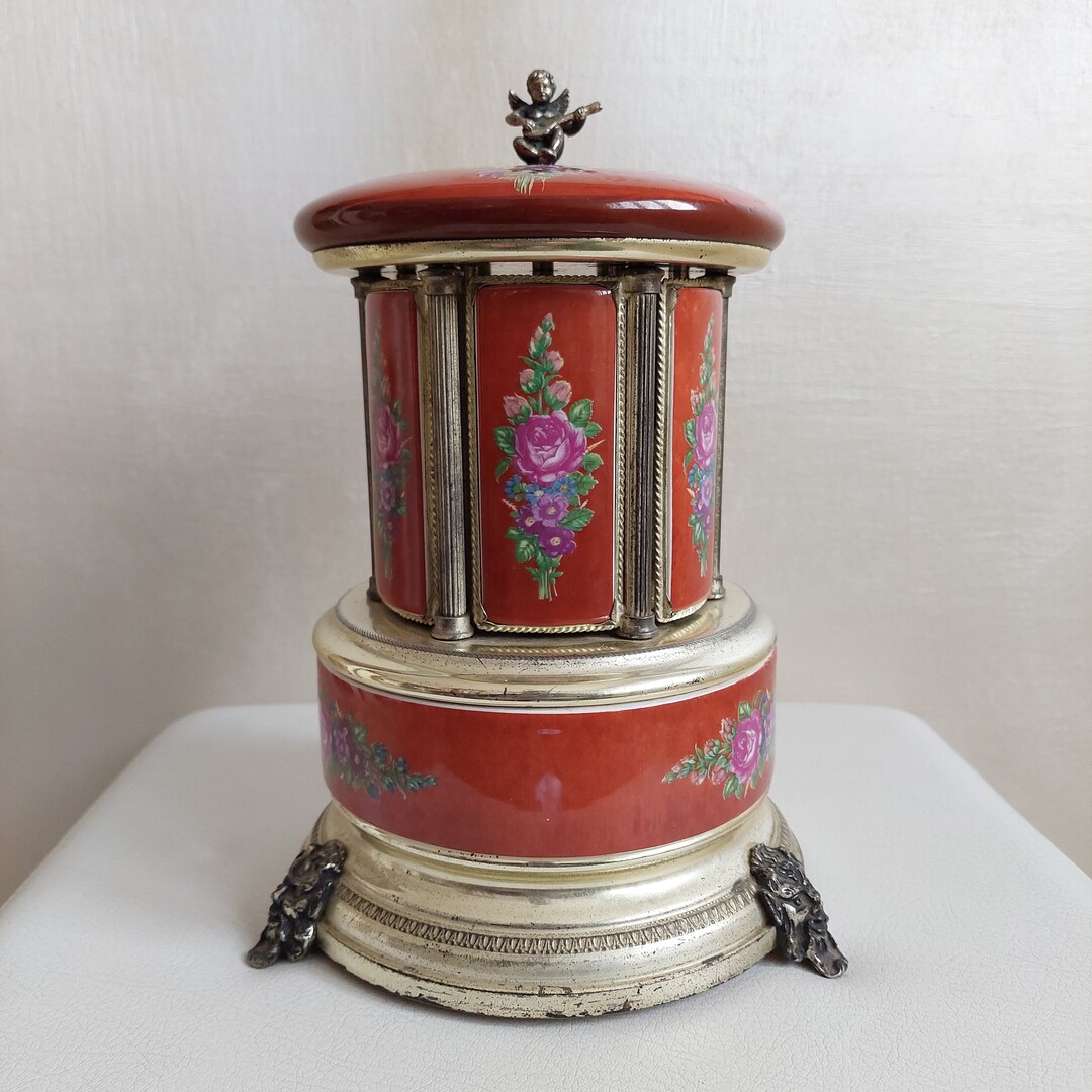 Vintage Reuge Cigarette Music Box, Lipstick Carousel Etsy