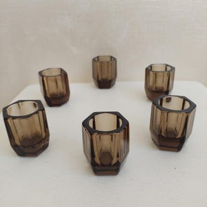 liqueur, shots glasses. Murano crystal glasses with double thickness. Set of 6
