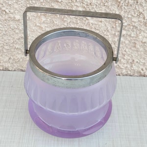 Alexandrite glass ice bucket, neodymium chameleon glass bar decor