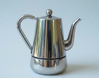 Stella Arianna Moka Pot – 6 Cup Italian Stainless Steel Espresso Maker