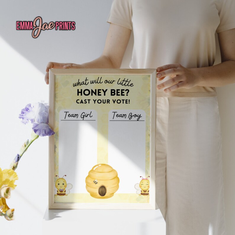What Will Baby Bee Gender Reveal Editable Voting Board, He or She What ...