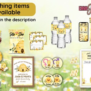 What Will Baby Bee Gender Reveal Family to Bee Sticker Labels, He or ...