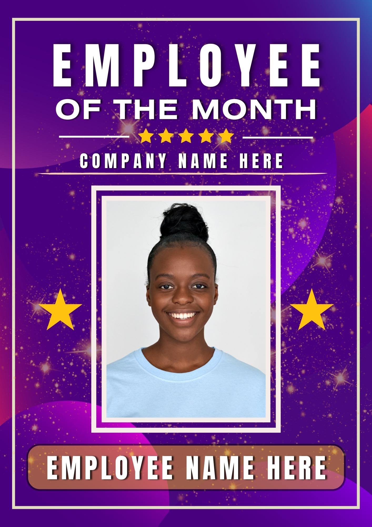 Employee of the Month Certificate Template Fully Editable and ...