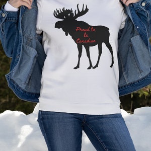 Proud Canadian Moose Sweatshirt: Canada Day Gift