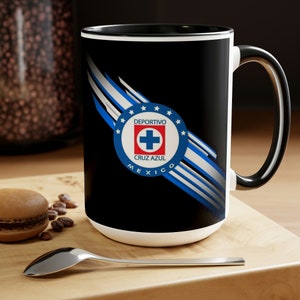 Cruz Azul, Cruz Azul Mug, Deportivo Cruz Azul, Two-Tone Coffee Mugs, 15oz