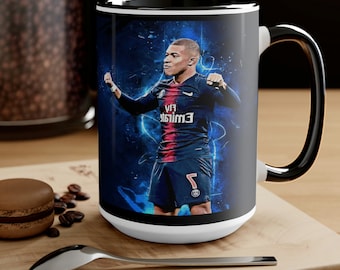 Kylian Mbappe Coffee Mug, 15oz