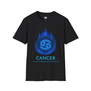 Krebs Astrologie T-Shirt: Softstyle Baumwoll T-Shirt für Sternzeichen Liebhaber