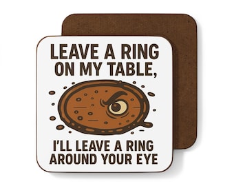 Funny Drink Coaster Set: Humorous Home Party Decor