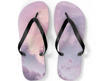 Cosmic Cloud Flip Flops - Celestial Summer Shoes