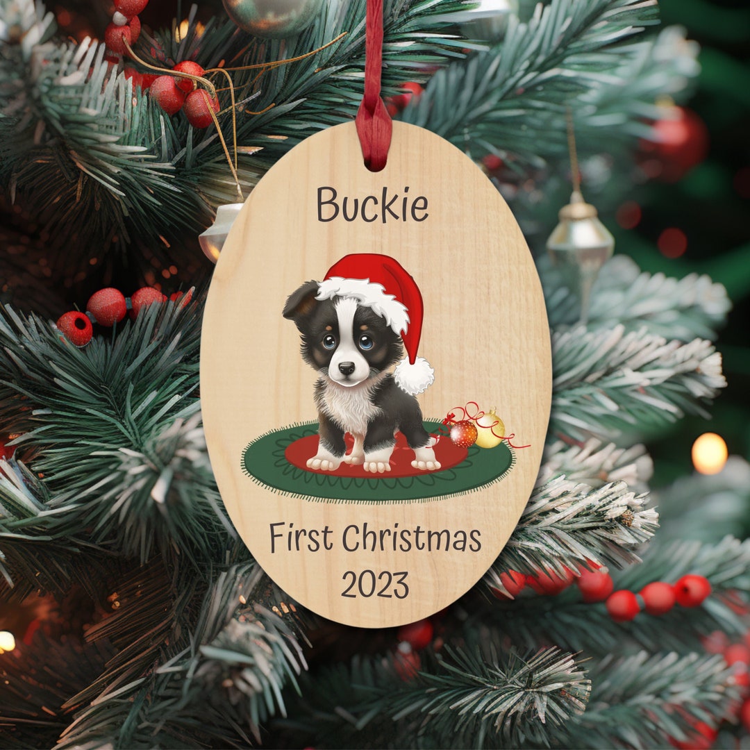 Border Collie Christmas Ornament Personalized Dog Christmas Etsy