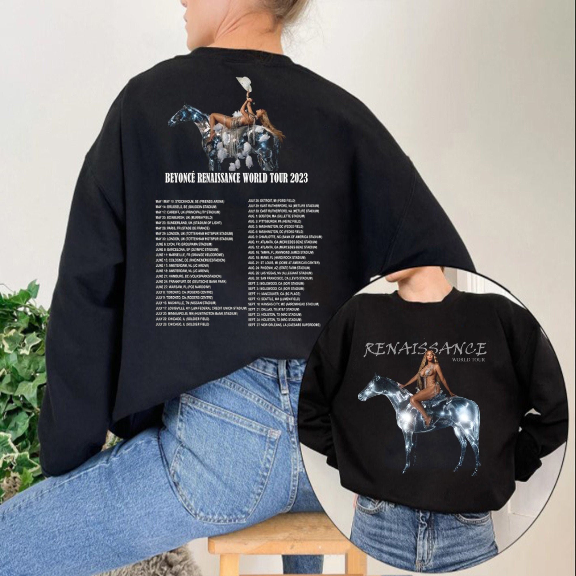Beyonce 2023 Tour Sweatshirt, Beyonce Renaissance World Tour 2023 ...