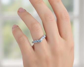Sky Blue Topaz Ring: Handmade 925 Sterling Silver Stackable Jewelry, 14K Gold Vermeil