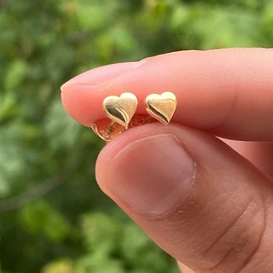 Tiny Heart Stud Earrings