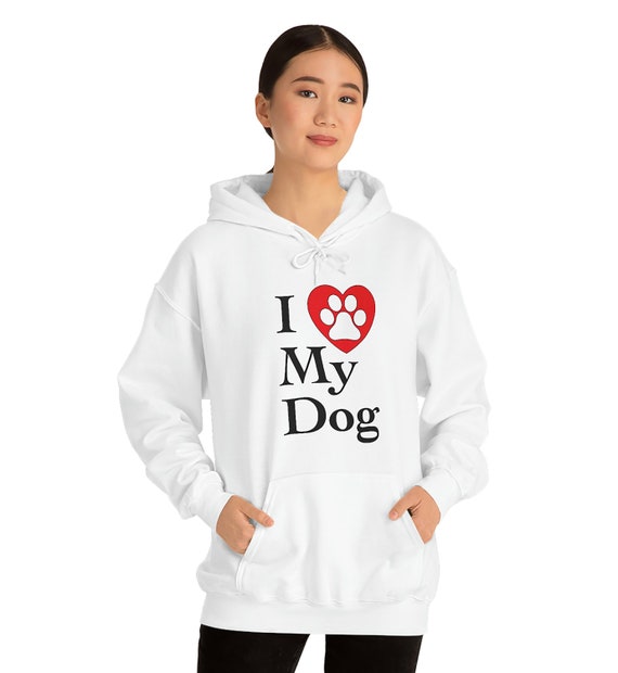 Love Me Dog Hoodie - White