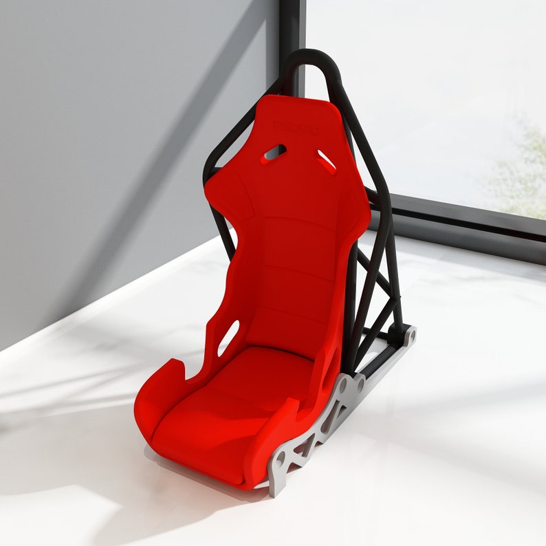 RACING CAR SEAT Phone Stand With Roll Cage 3d Stl Files for 3d Printing