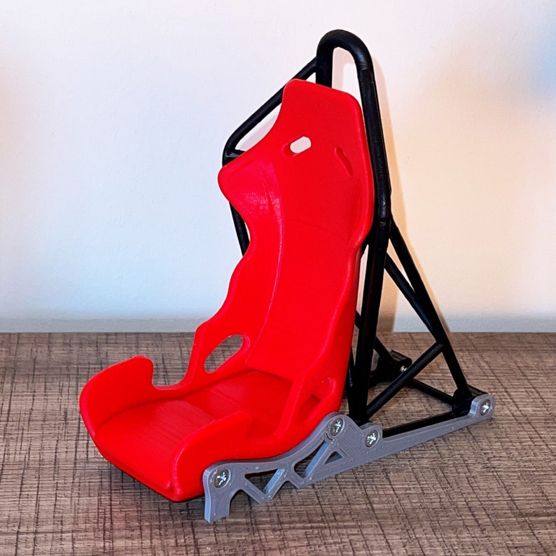 RACING CAR SEAT Phone Stand With Roll Cage 3d Stl Files for 3d Printing