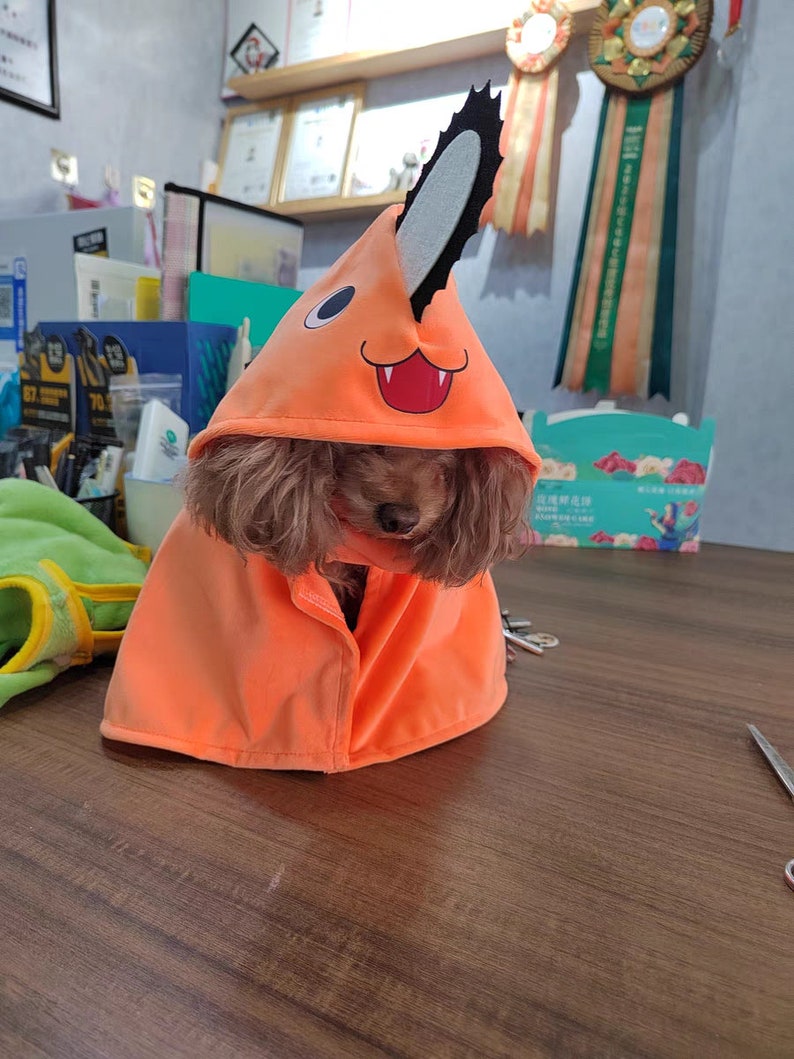 Poch Anime Dog Cat Costume, Demon Pet Orange Cloak, Pet Anime Cosplay ...