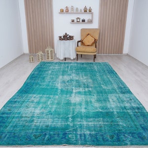 7x11 oushak rug, vintage rug, faded rug,turkish vintage rug,7x11 rug,muted wool rug,turkish rug,anatolian rug,handmade rug,7x11 area rug,477