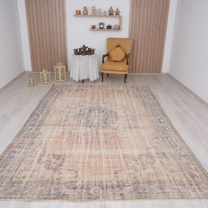 7x11 oversize rug, vintage rug, anatolian rug,large turkish rug,oushak area rug, 7x11 rug,handmade rug,turkish vintage rug,muted wool rug,46