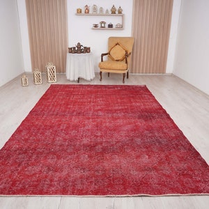 oushak rug 7x11, turkish vintage rug, oversize rug, large turkish rug, oushak area rug, handmade rug, 7x11 rug,anatolian rug,vintage rug,383