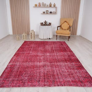 6x9 rug, muted oushak rug, neutral vintage rug, 6x9 turkish rug, faded rug, wool rug, turkish area rug,handmade,bohemian rug,antique rug,581