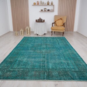 6x10 rug, oversize oushak rug, large vintage rug, 6x10 turkish rug, wool rug, handmade, muted oushak rug, faded turkish rug,oversize rug,706