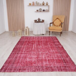6x9 rug, muted oushak rug, neutral vintage rug, 6x9 turkish rug, faded rug, wool rug, turkish area rug,handmade,bohemian rug,antique rug,575