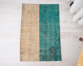 vintage rug 2x3, oushak rug, handmade small rug, small turkish rug ,2x3 mini rug, vintage door mat, antique rug, turkish rug,vintage rug,806