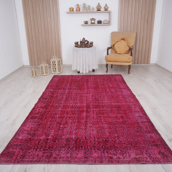 6x9 rug, muted oushak rug, neutral vintage rug, 6x9 turkish rug, faded rug, wool rug, turkish area rug,handmade,bohemian rug,antique rug,806