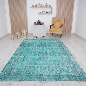 6x9 rug, muted oushak rug, neutral vintage rug, 6x9 turkish rug, faded rug, wool rug, turkish area rug,handmade,bohemian rug,antique rug,879