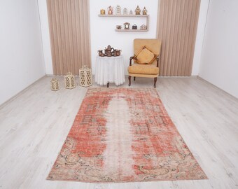 5x8 area rug, faded rug, oushak rug, turkish vintage rug, muted rug, turkish rug, anatolian rug, vintage rug,oushak area rug,natural rug,362