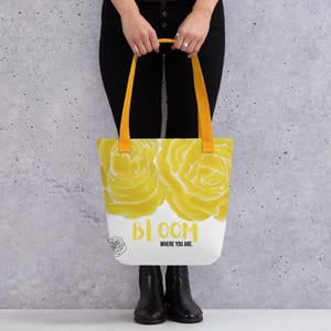 Stofftasche „Gelbe Rosen“ – Trag deine Blüten in die Welt