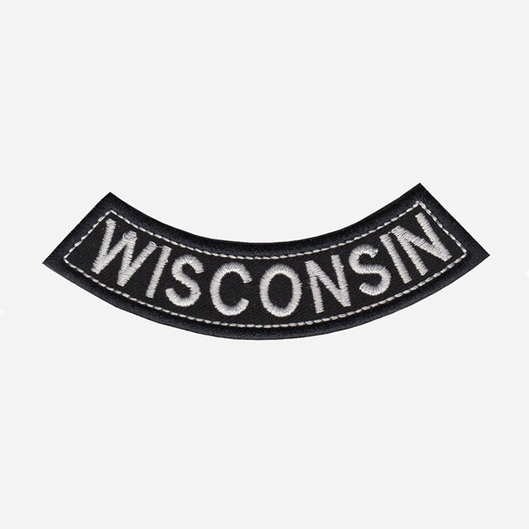 Wisconsin Bottom Mini Rocker Embroidery Biker Patch - Etsy