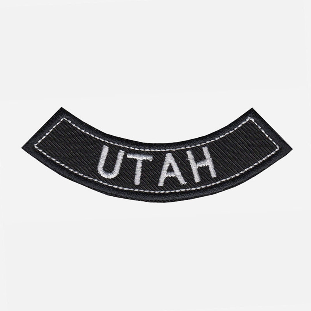 Utah Bottom Mini Rocker Embroidery Biker Patch - Etsy