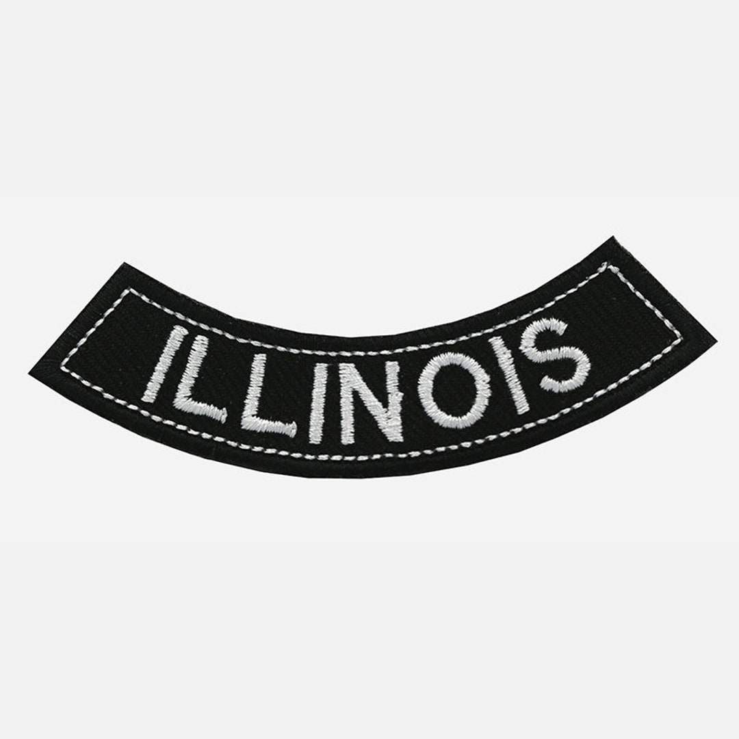 Illinois Bottom Mini Rocker Embroidery Biker Patch - Etsy