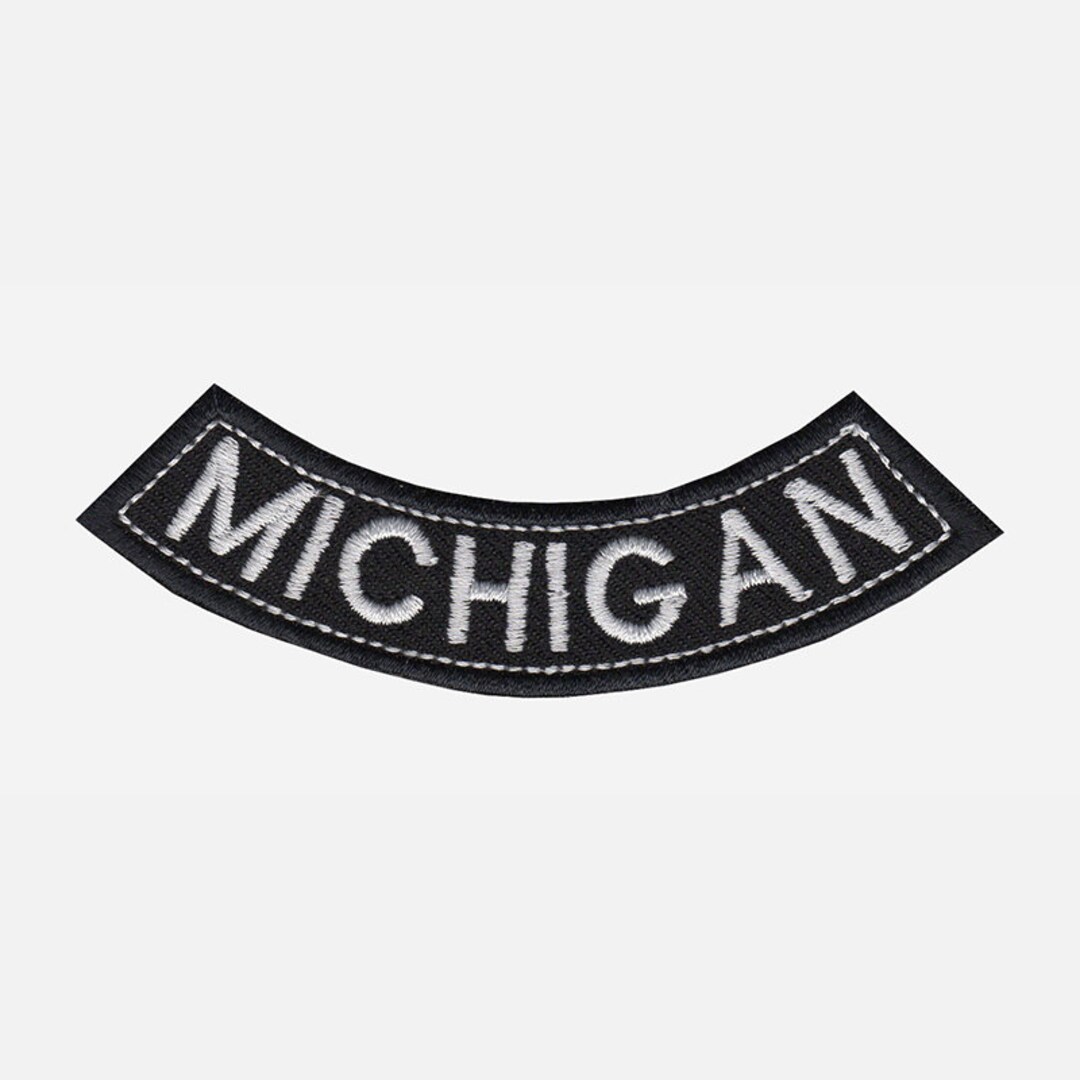 Michigan Bottom Mini Rocker Embroidery Biker Patch - Etsy