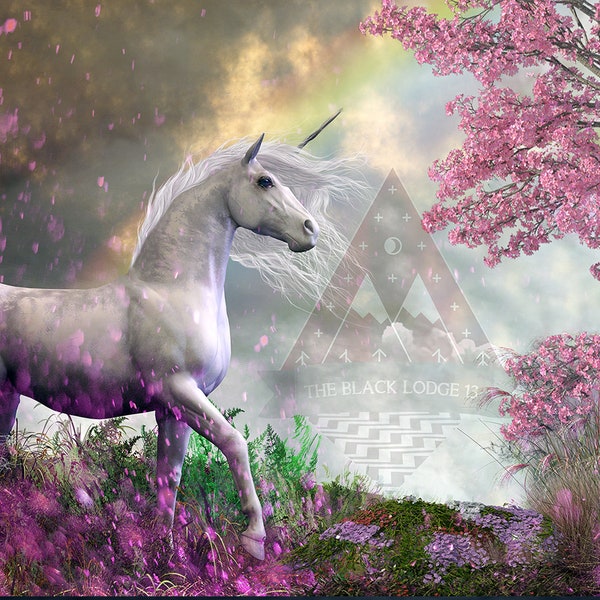 Fantasy Unicorn Pre-made Digital Background for Photographers