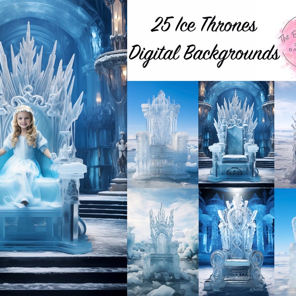 12 Digital Backgrounds for Photographers - Ice Thrones