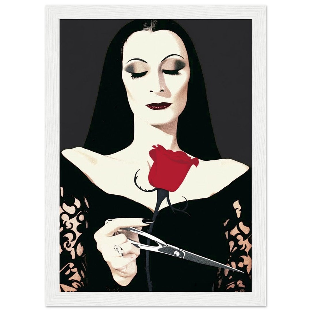 Gothic Elegance: Morticia Addams Framed Poster - Etsy