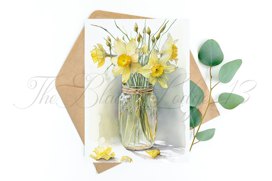 4 Printable Greetings Cards Instant Download Etsy