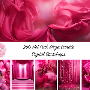 250 Hot Pink MEGA BUNDLE Digital Backdrops - Instant Download