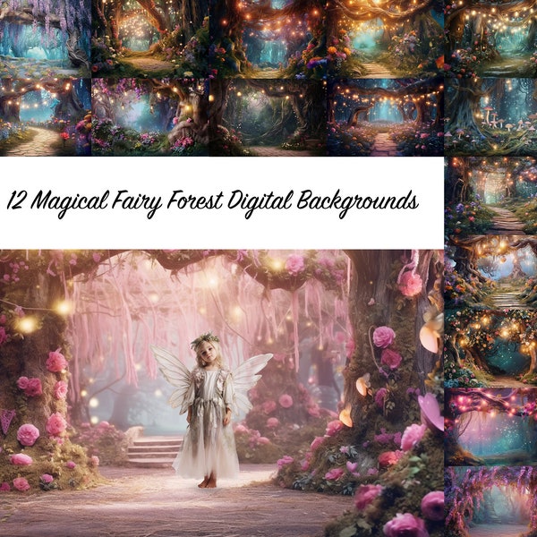 20 Magical Fairy Forest Backgrounds  Digital Backgrounds
