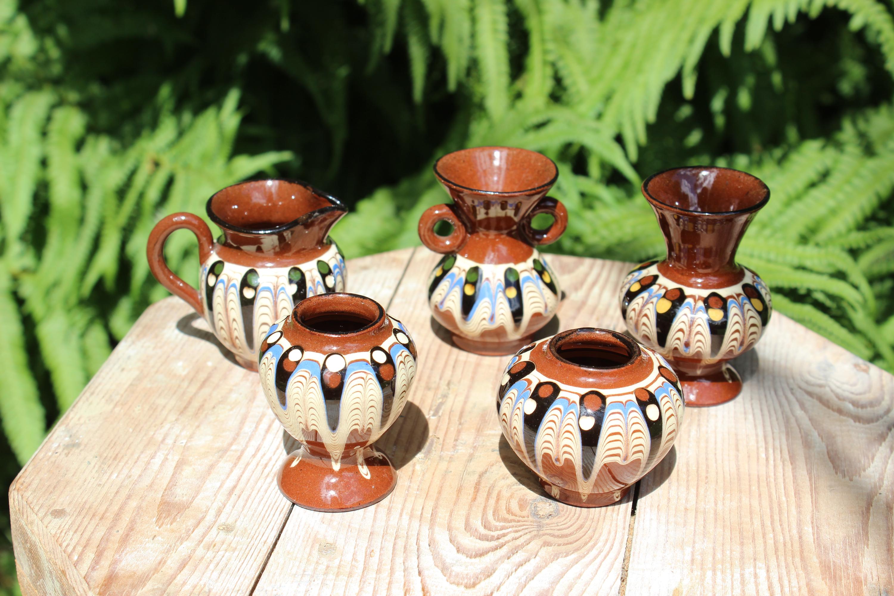Redware Bulgarian Troyan Pottery, Peacock Pattern - Etsy Israel