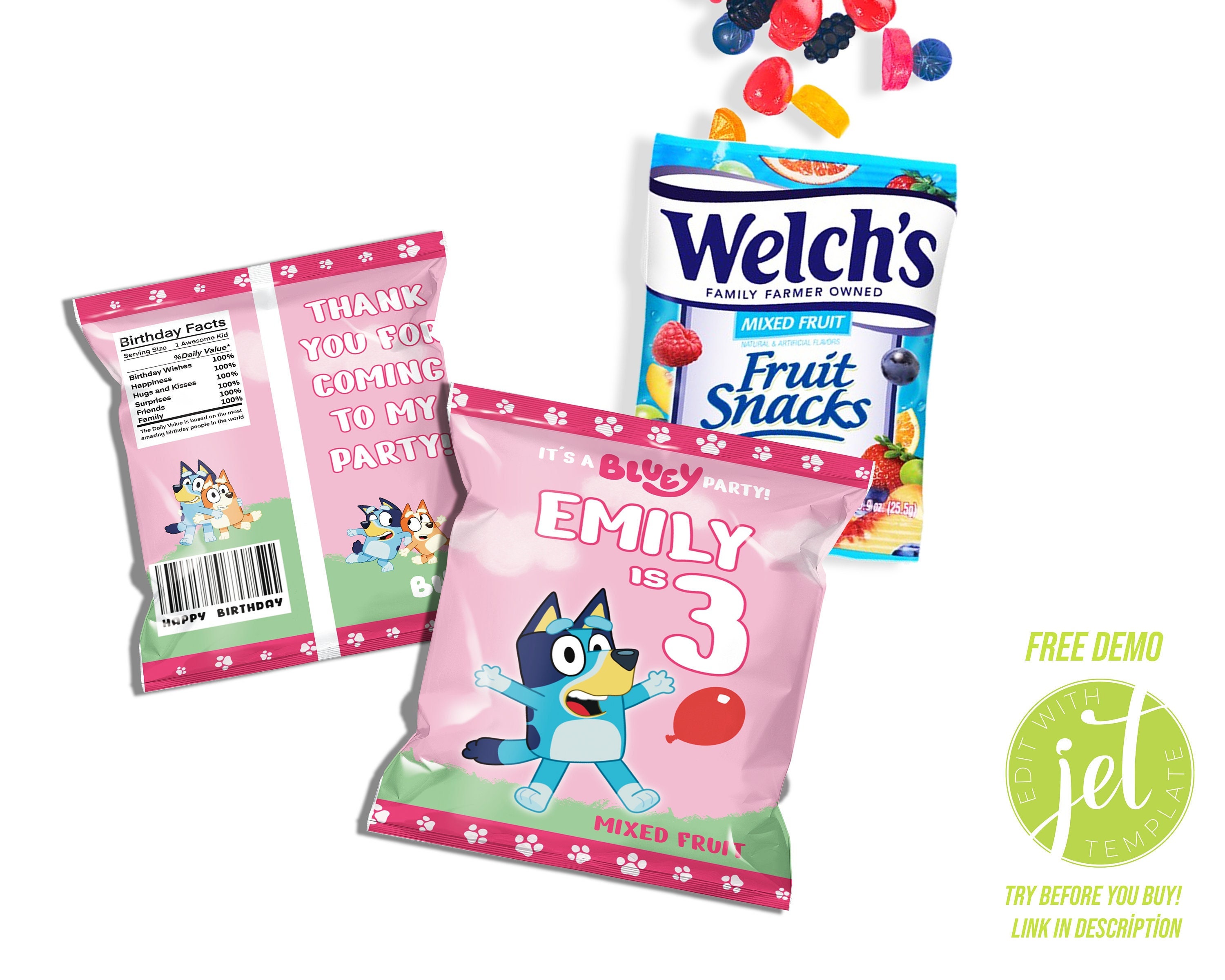 Editable Kids Party Label Kit