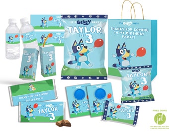Personalised Chip Bag Birthday Favours Bluey Chip Bag - Etsy