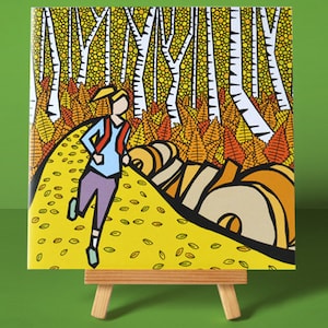 Berkenbos - Wenskaart | Hardlopen | Herfst | Peak District | Illustratie: