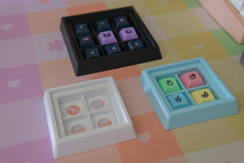 Artisan Keycap Tray for Desktop Storage and Display 38 colors 2 sizes image 1