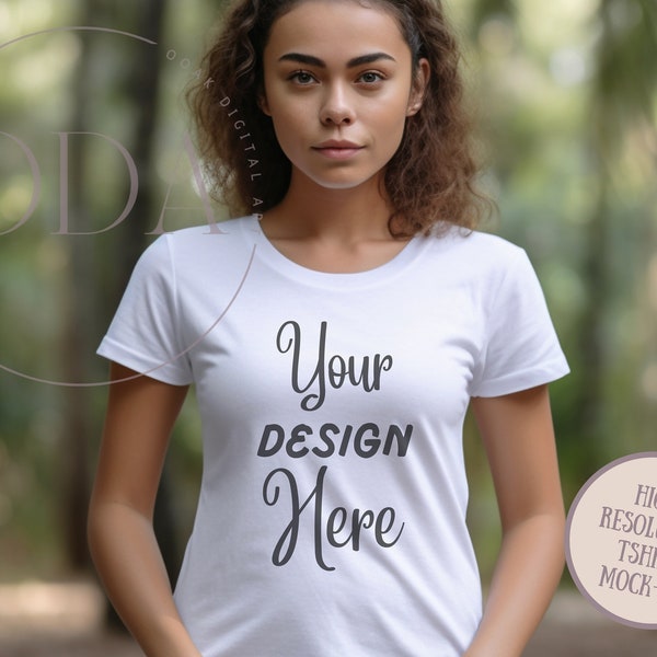 T-shirt Mock-up, Elevate Your Marketing, Showcase Your Designs in Style with High-Quality Bella Canvas 3001 Mockups | White T-Shirt Mockup.
