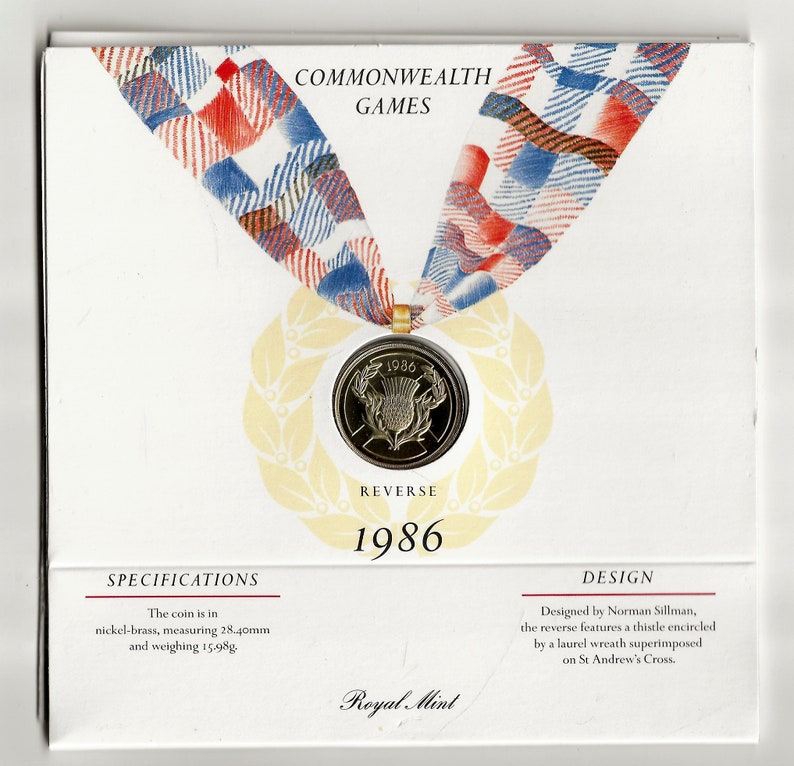 1986 COMMONWEALTH GAMES Two Pound Commemorative Coin Etsy UK