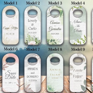 Apribottiglie Magnetico Personalizzabile per Matrimonio, Save the Date Personalizzato, Regalo Souvenir Unico per Fidanzamenti e Matrimoni